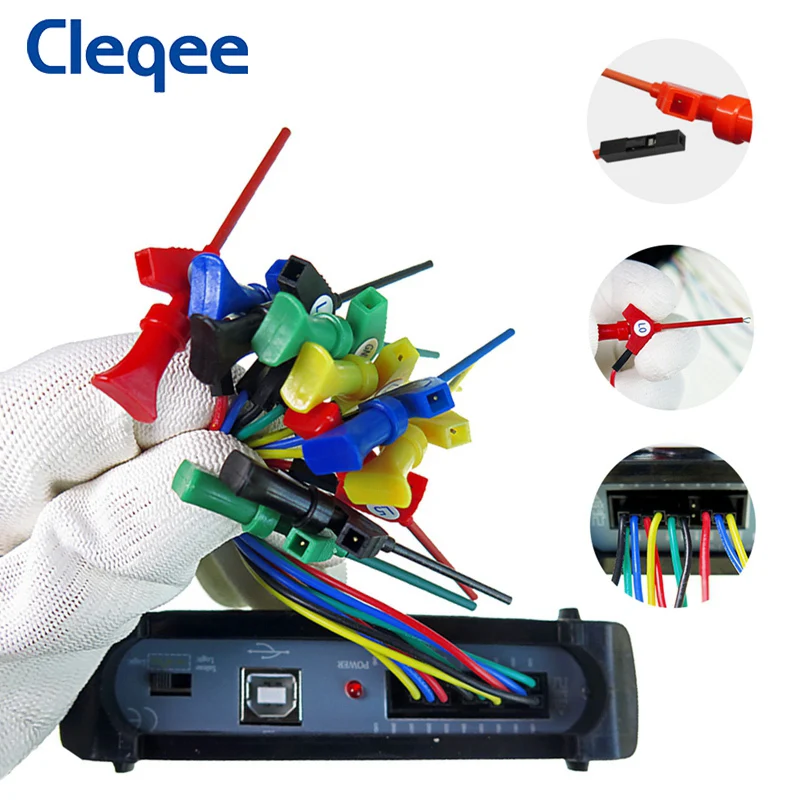Cleqee P5003 ̴ ׷ SMD IC ׽Ʈ ũ Ŭ Dupont Female   м ׼ 30V/5A ȣȯ 