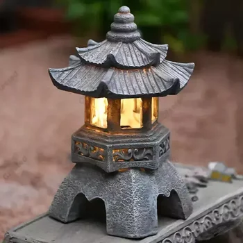 Solar-Powered Pagoda Statue – Japanese Zen Garden Lantern 1