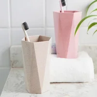 Lamgool Bathroom Plastic Mouthwash Cup Coffee Tea Water Mug Home Travel Simple Solid Color Toothbrush Holder Drinkware Cup 3
