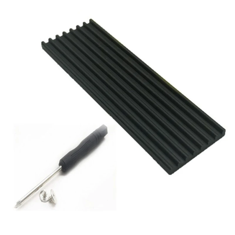 2X Aluminum Heatsink Chipset Heat Sink,With Cooling Pad,For NVME NGFF M.2 2280 PCIE SSD-AAAE
