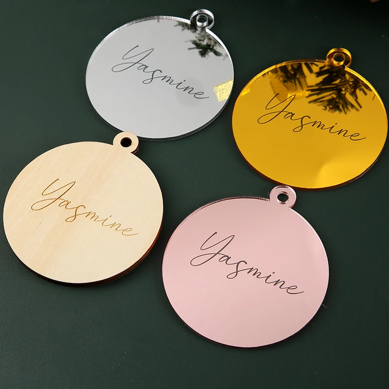 Personalized Name Christmas Tree Ornaments Party Favor Decorations