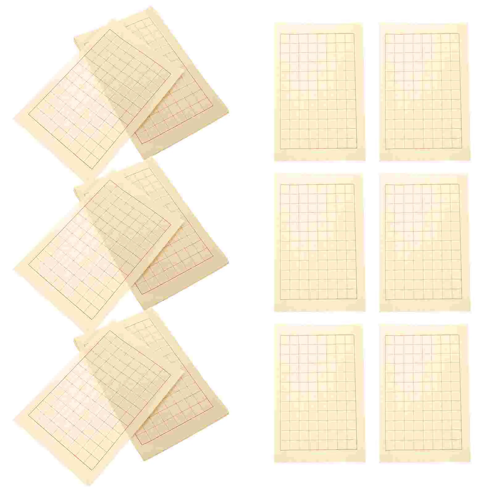 

40 Sheets Pieces of Colored Striped Letter Paper for Students to Practice Calligraphy Rice Thicken