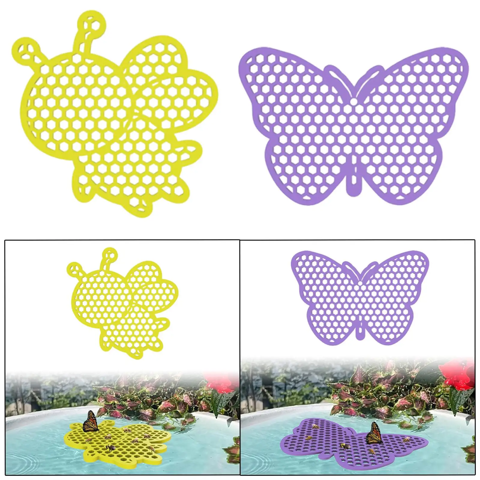 Floating Bee Waterer Bee Watering Feeder Station Float Island Multifunctional Waterer for Outdoor Garden Thirsty Pollina