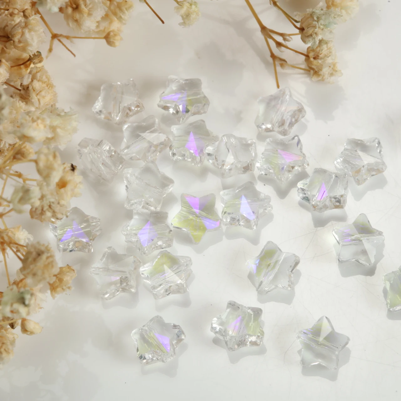Sparkling Star Glass Beads