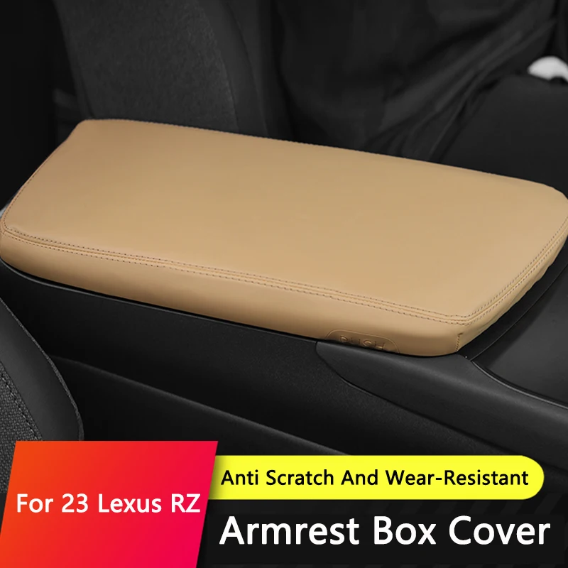 

QHCP Car Armrest Box Cover Leather Central Control Armrest Box Lid Protective Pads Sleeve For Lexus RZ 2023 Interior Accessories