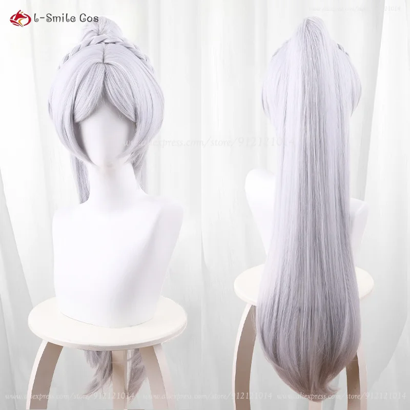 Frierenn Cosplay Perücke 65cm Silberweiß Synthetik Hitzebeständig Anime Halloween 26 Frierenn Cosplay Perücke 65cm Silberweiß Synthetik Hitzebeständig Anime Halloween 15