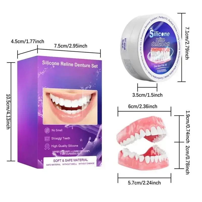 Teeth whitening essence Teeth whitening product Teeth health product Silicone Denture Set Oral Hygiene Care