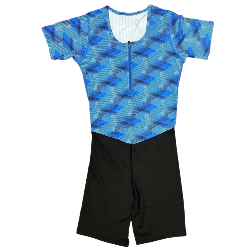 Men One-piece Suit Track and Field Suit Marathon T-shirt Man Elite Leggings Sports Shorts Fast Running Speedsuit Middle Pants