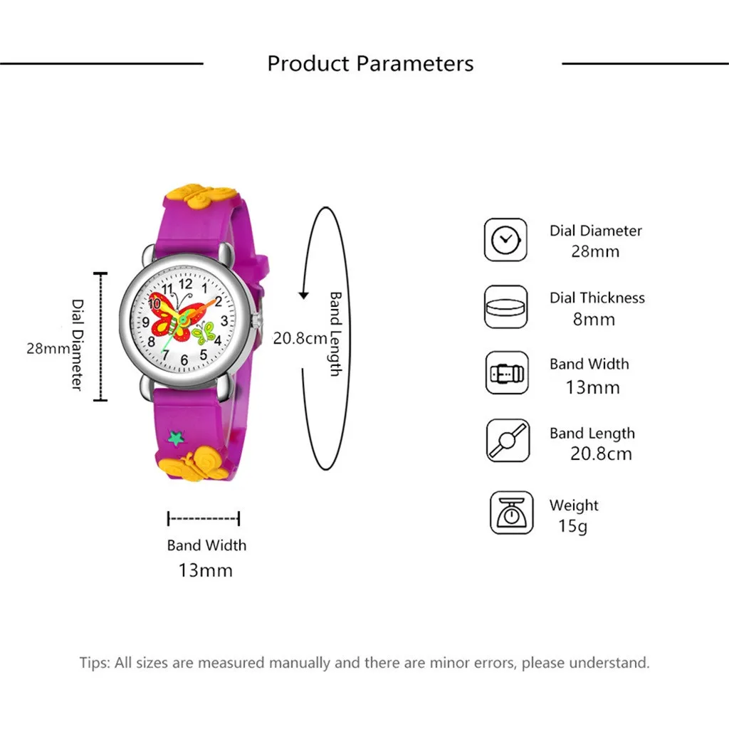 Fashion Cartoon Women's Watch Pink Women Cute Wristwatch Cartoon Pattern Quartz Watch Set for Girls Fashion Student 6