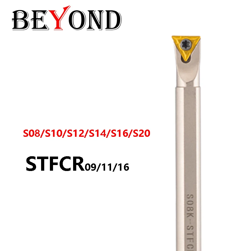 

BEYOND S08K-STFCR09 S10K-STFCR11 S12M S14N S20R-STFCR11 S16Q-STFCR16 Internal Turning Tool Holder CNC Cutter STFCR Boring Bar