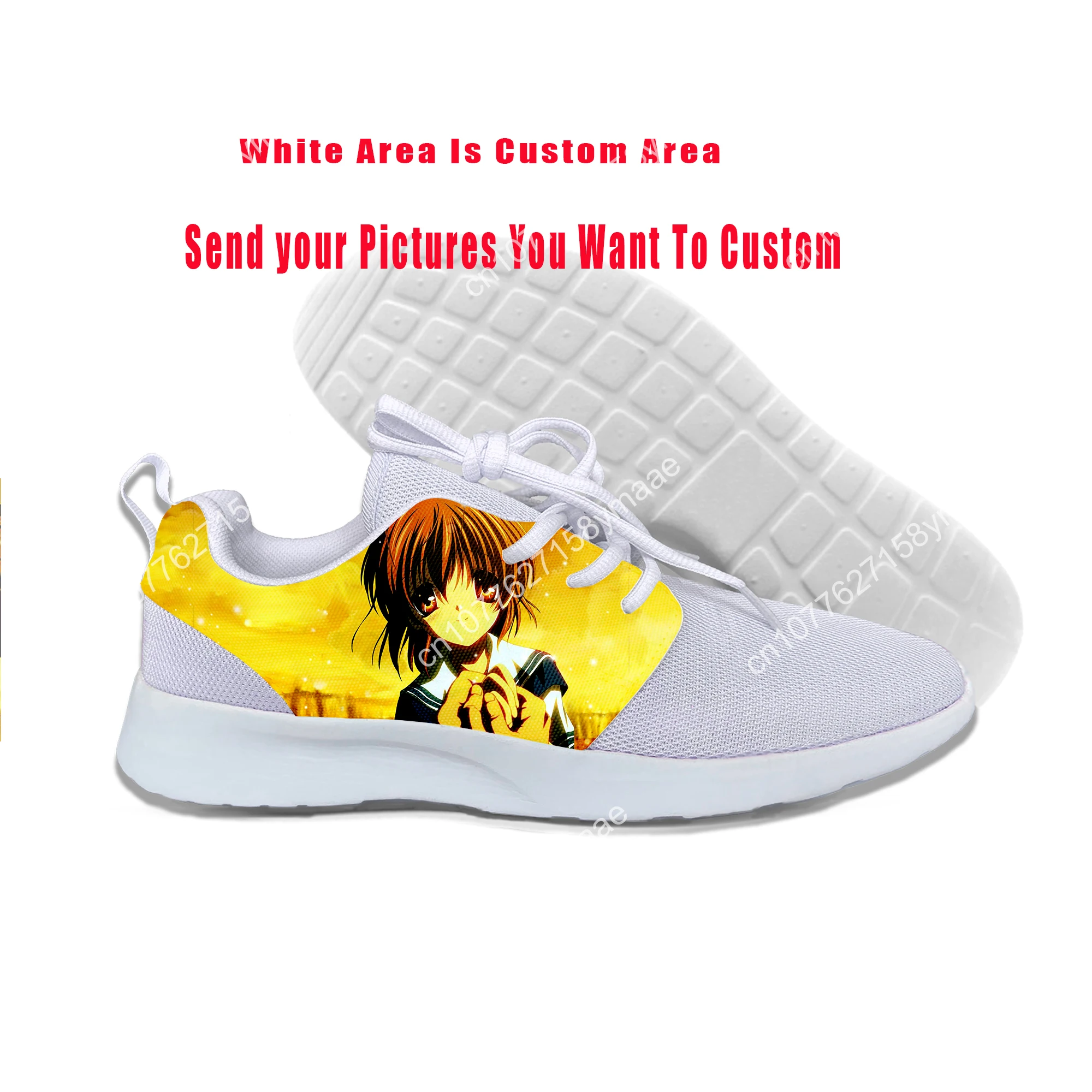 Hot Cool Fashion Funny Summer Sneakers Handiness Running Shoes Men Women  Anime Clannad After Story Kawaii Cute Sports Shoes