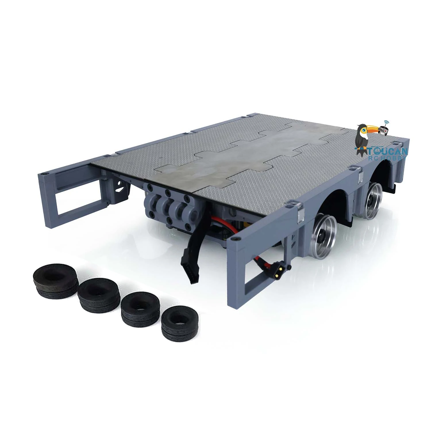 Fury Bear Metal 2 Axles Trailer Module For 1/14 Metal CNC 5 Axles