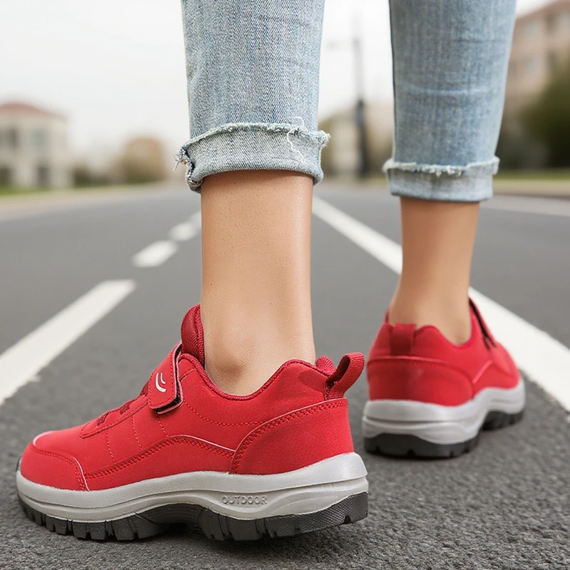 Lace Sneakers for Women Spring Autumn Fashion Non-slip Hiking Shoe Breathable Comfortable Wear-resistant Versatile Outdoor Shoes