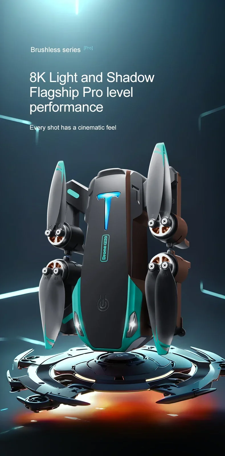 Description Picture 2 of itemS25 Drone Brushless Dual Camera Professional Aerial Photography Four-way Obstacle Avoidance Optical flow hover RC Quadrotor Dron