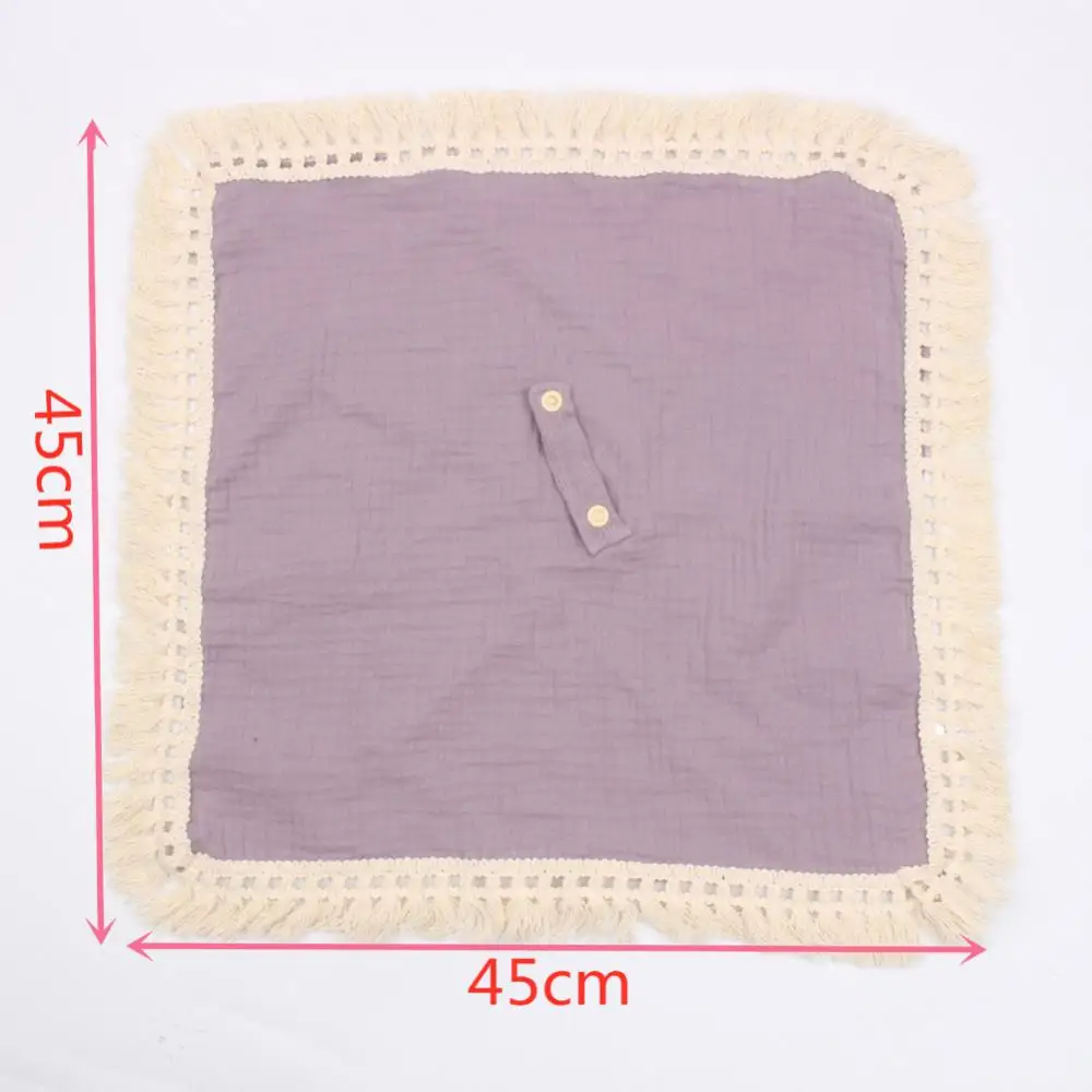 Tassel Baby Towel Face Towel Baby Bath Bib Sweat-absorbing Handkerchief Cotton Burp Cloth Soft Absorbent