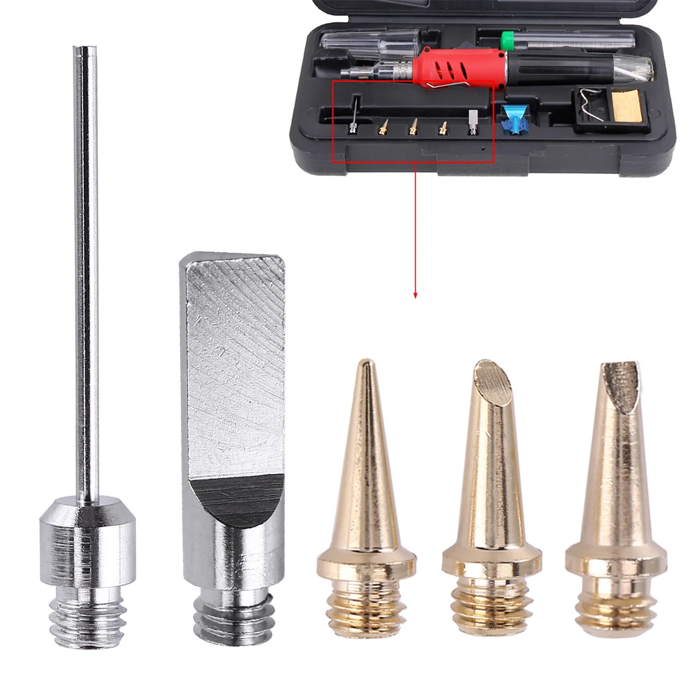 

5Pcs/set Gas Soldering Iron Kit Welding Kit Gas Soldering Iron Head Torch Pen Tool Solder Fit For Soldering Iron Cordless 26ml