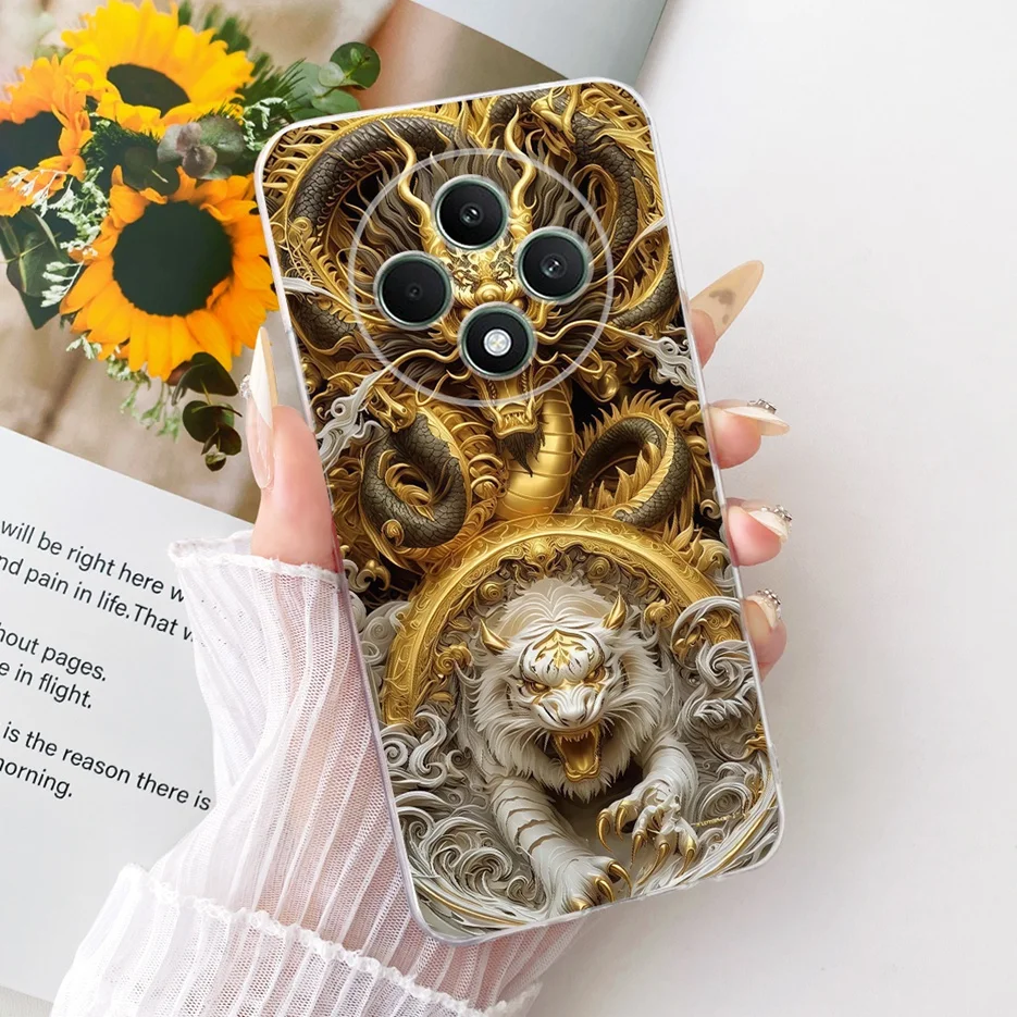 Cool Dragon Tiger Painted Soft Silicone Phone Case - Artistic Design Cover