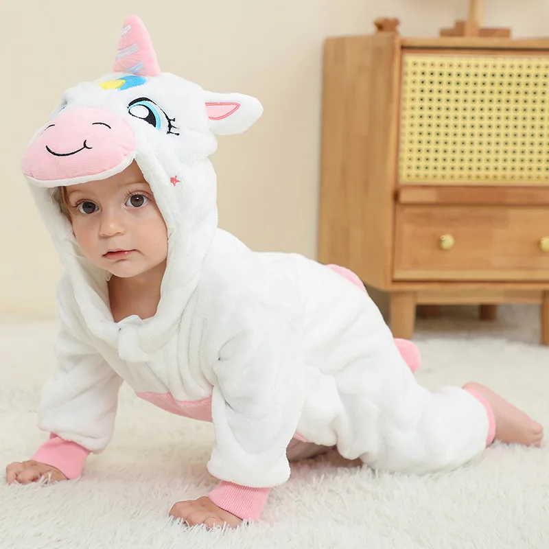 Shark Halloween costumes baby Kigurumi cat dinosaur pajamas winter pyjamas baby one-piece jumpsuits animal kids flannel clothes