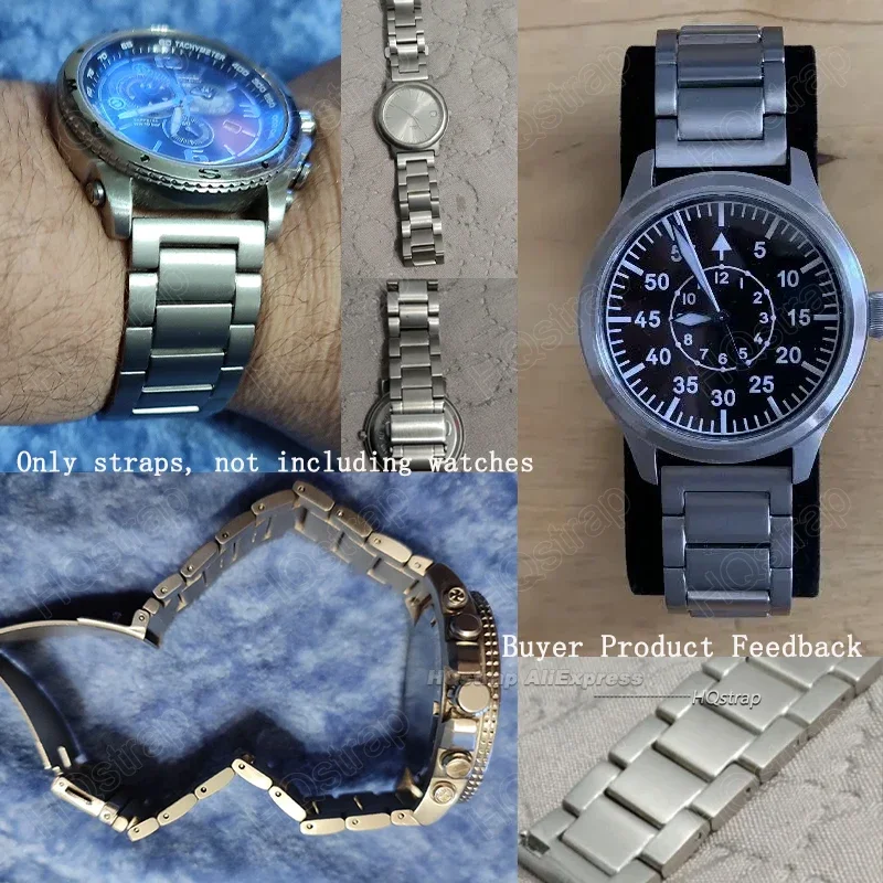 Premium Titanium Watch Band with Quick Release and Double Press Folding Buckle