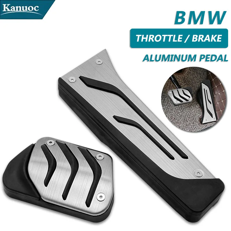 

2Pcs/set For BMW F30 F10 F20 E34 E39 E90 E60 E63 F12 E84 F25 1 3 5 6 Series Carmilla Car AT Gas Brake Foot Pedals Pedal Cover