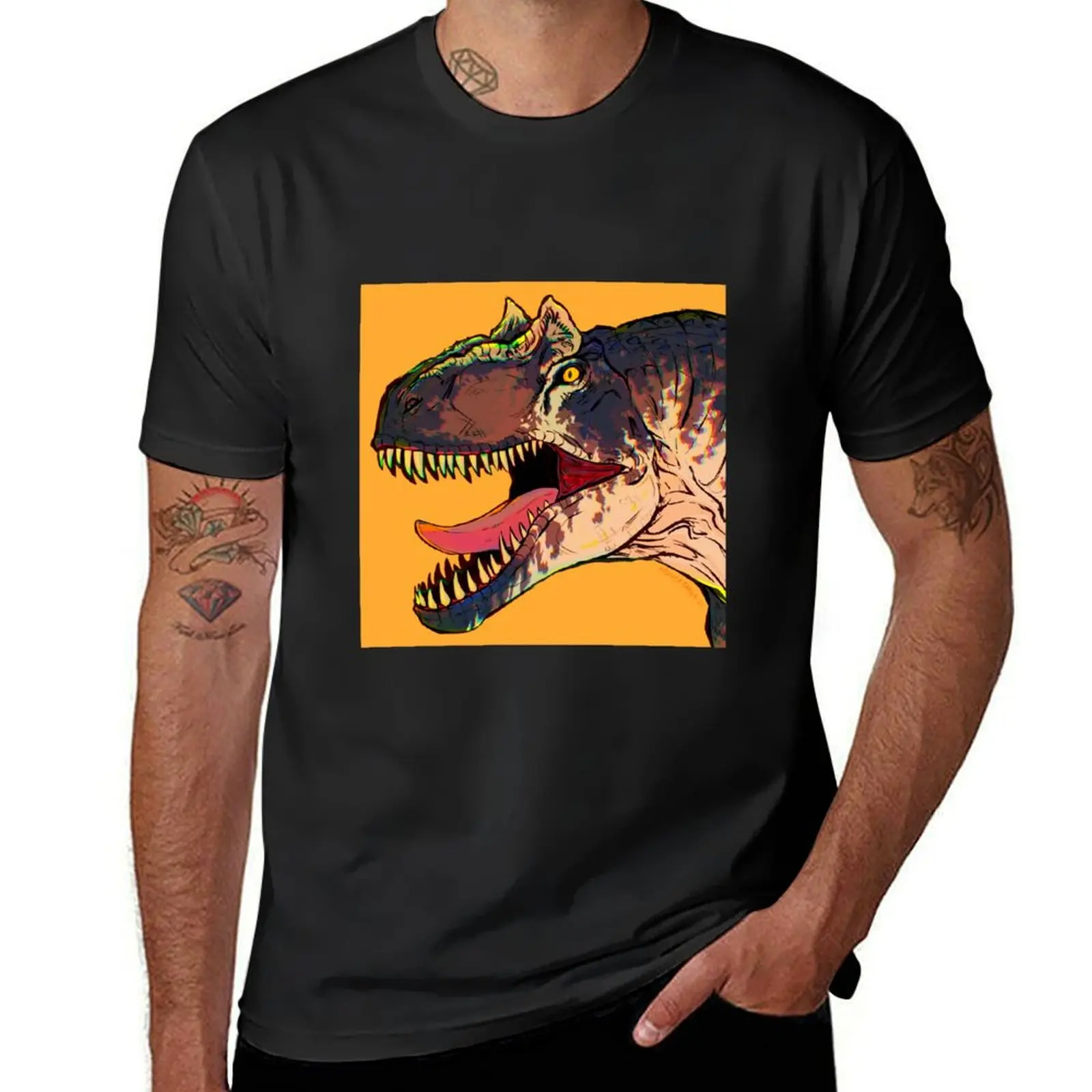 Allosaurus T-shirt kawaii clothes boys animal print funnys mens graphic t-shirts hip hop