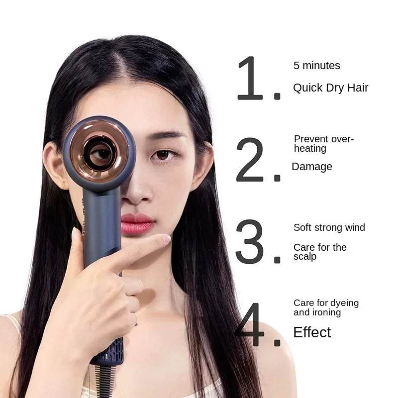 Hair Dryer New Laifen 110V/220V Electric Home Hold Anion Hair Care Blow Dryer with Comb Small Appliances 2