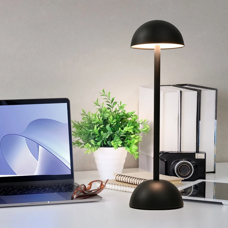 Reading Table Lamp Touch Control Wireless Desk Lamp Study Room Bedside Mushroom LED Light Desktop Decoration Pod Night Light 5