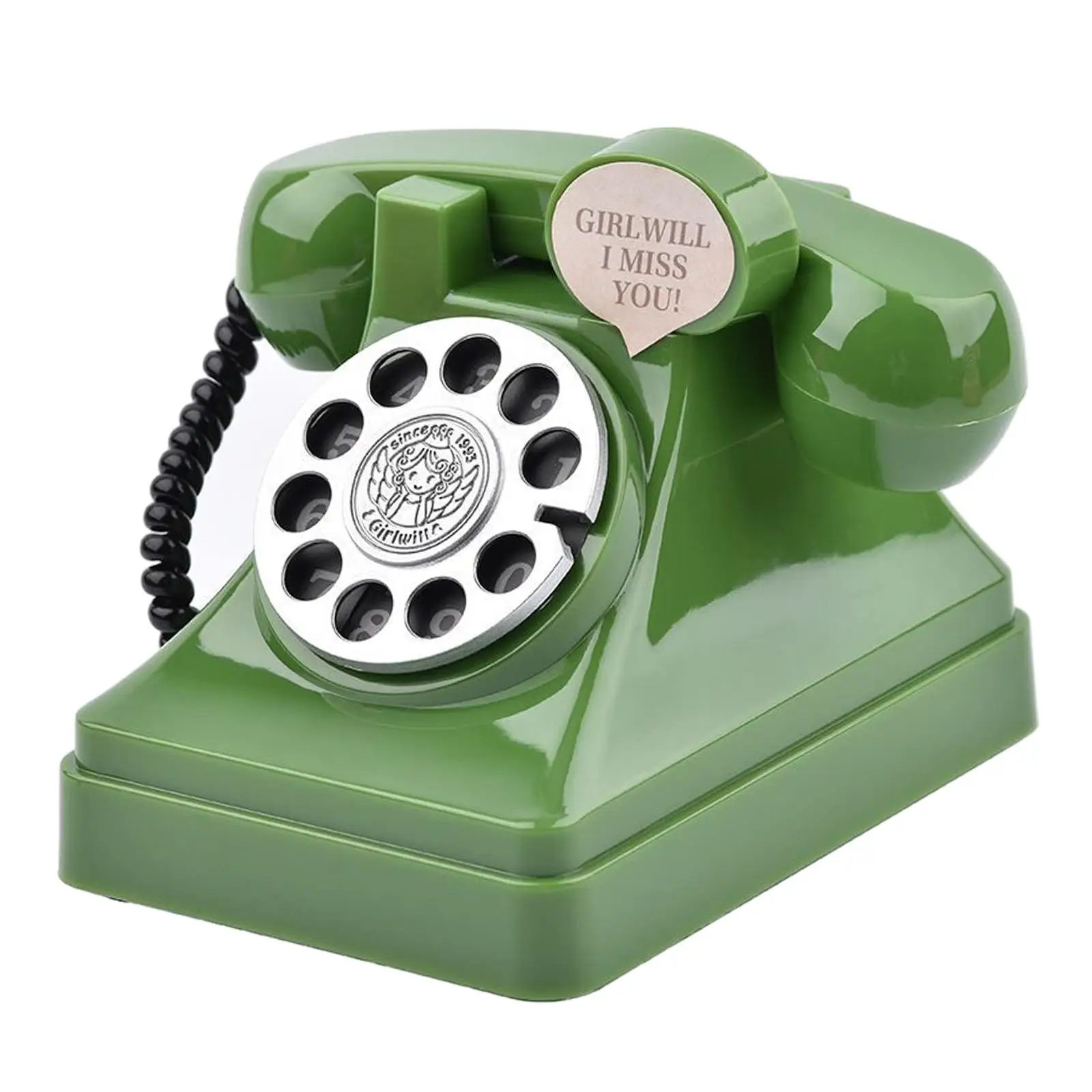 Phone Money Saving Box Sculpture Cartoon Tabletop Decoration Retro Telephone Piggy Bank For Shelf Bedroom Office Desktop_voghion.com