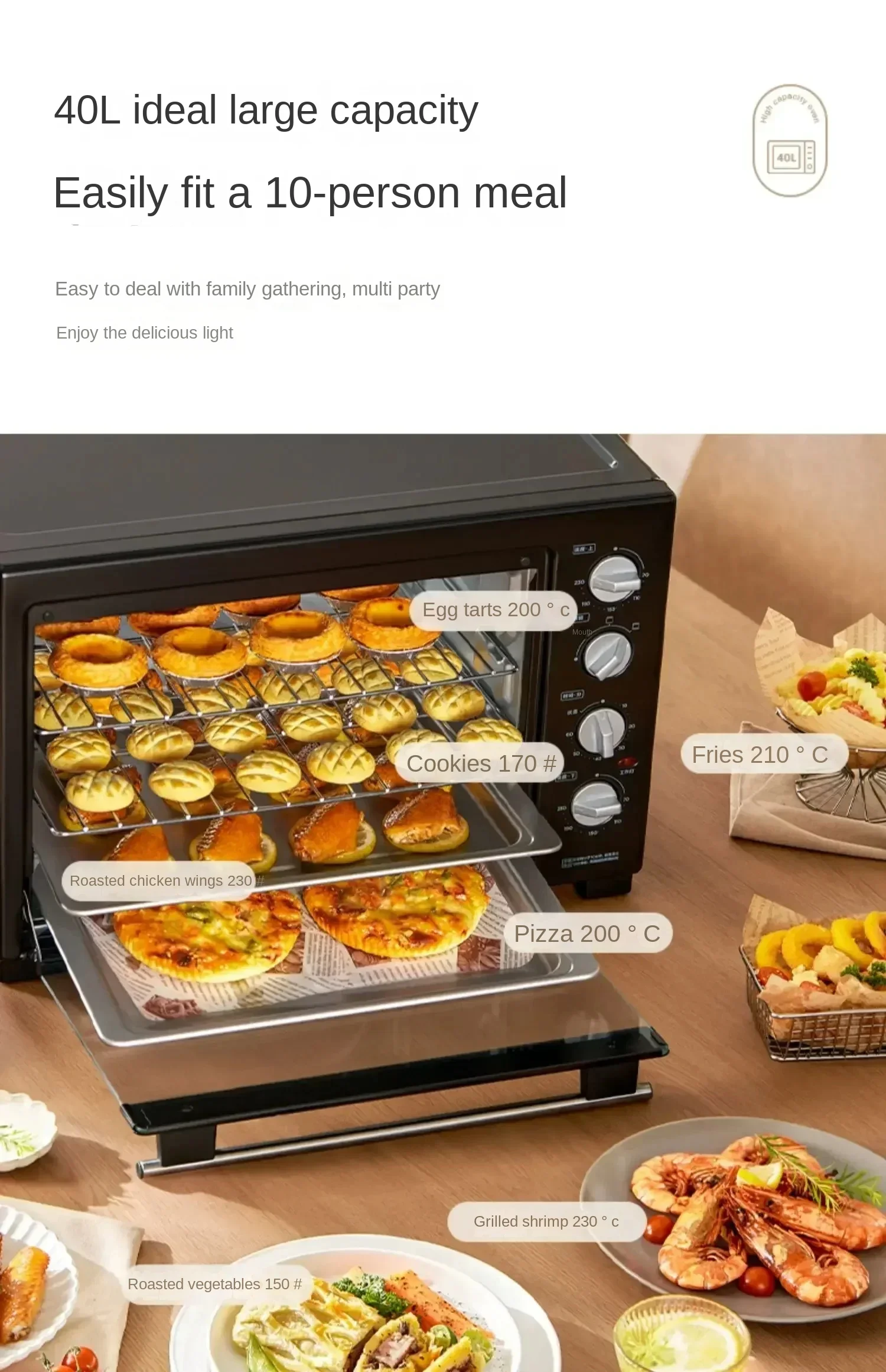 Midea Oven Home Small 2023 New Large Capacity Multi functional Electric oven electric mini oven baking 4