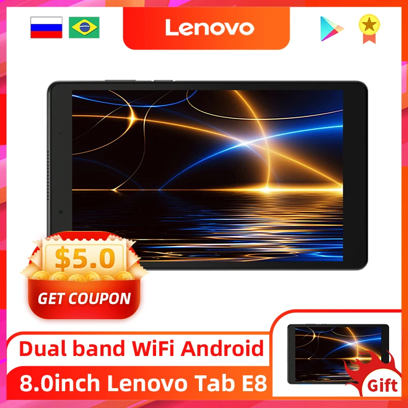 Lenovo Tab E8 смартфон с 5 5-дюймовым дисплеем четырёхъядерным процессором MT8163B ОЗУ 2 Гб