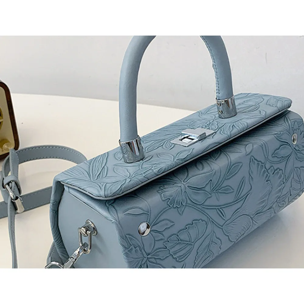 Simple cylindrical box bag for women 2024 new fashionable handbag, pillow textured crossbody bag, trendy_voghion.com