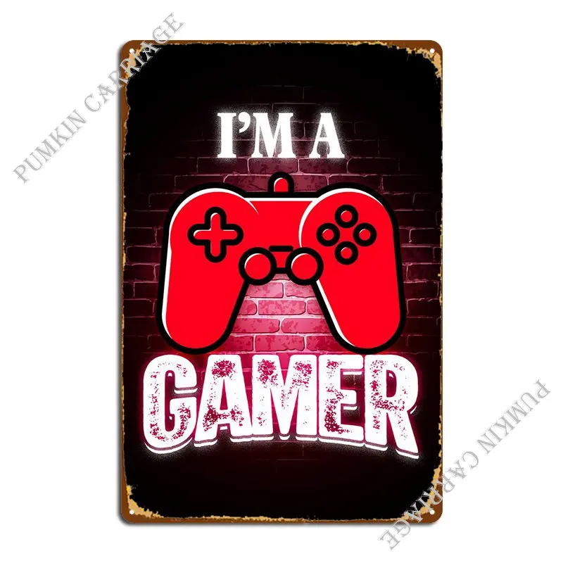 

I Am Gamer Metal Sign Garage Club Cave Bar Wall Pub Tin Sign Poster