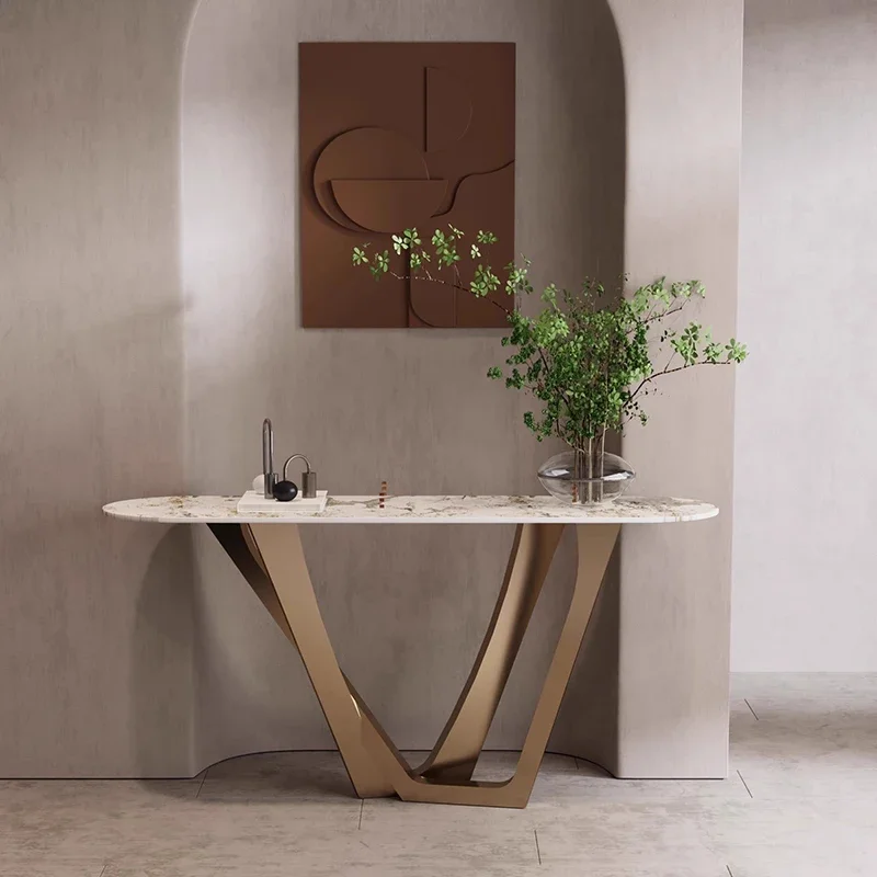 Consolle minimaliste in stile semplice Consolle portaoggetti Tavolo estetico salvaspazio Tisch Wohnzimmer Mobili da soggiorno - immagine 2