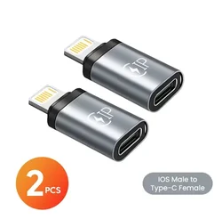 Enhanced Lightning to USB - C Fast Charging Adapter - 20W Power Adapter (2PCS type c to ios)