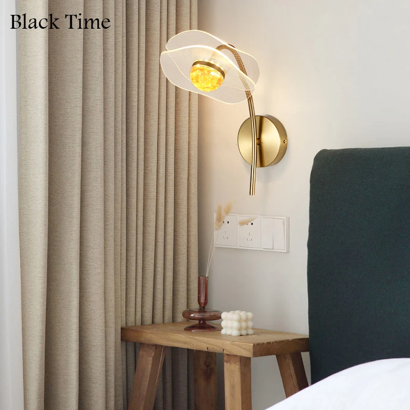 

Modern LED Wall Light Indoor Gold Wall Lamp for Living Room TV Background Wall Bedroom Bedside Light Home Decor Lighting Fixture