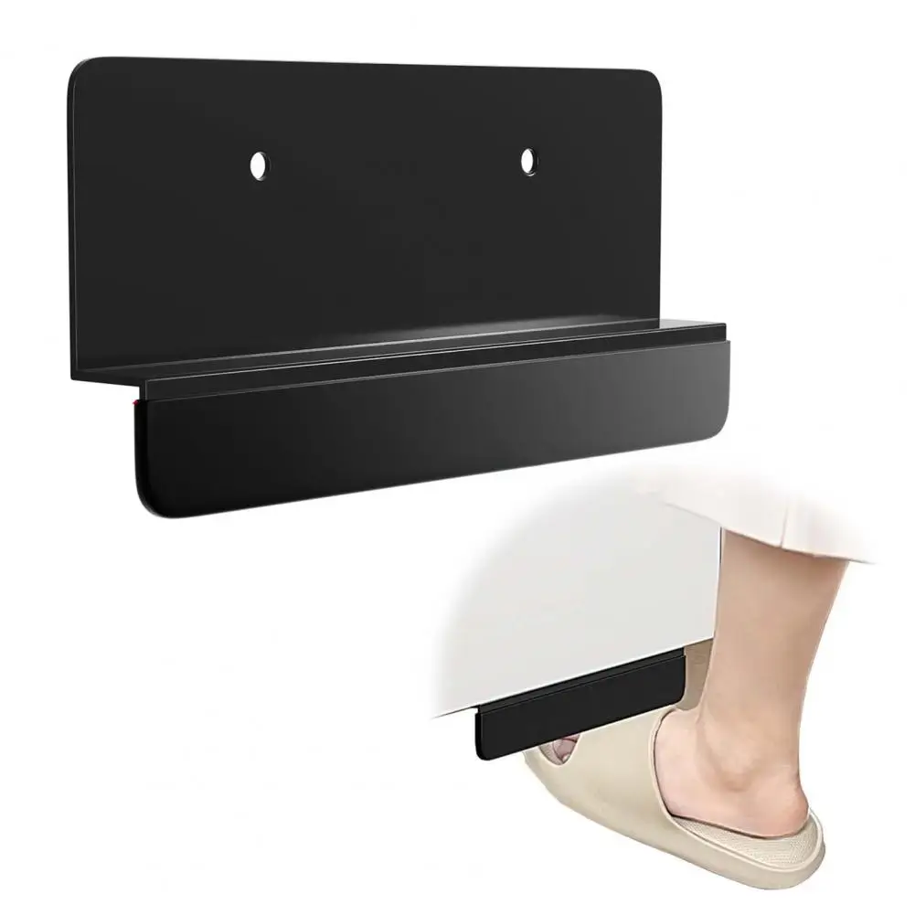 1/2Pcs Trash Cabinet Foot Handle Metal Hands-free Screw Mounted Kitchen Cabinet Door Edge Trash Drawer Foot Pull Handle