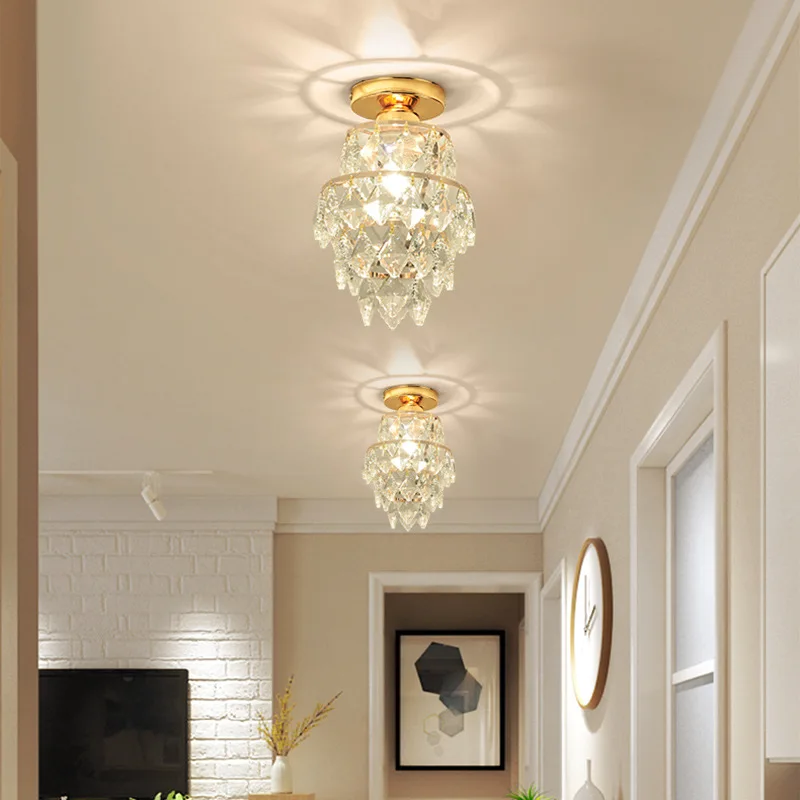 Description Picture 2 of itemNordic Aisle Lights LED Corridor Entrance Balcony Simple Modern Cloakroom Entrance Light Luxury Crystal Small Ceiling Lamps