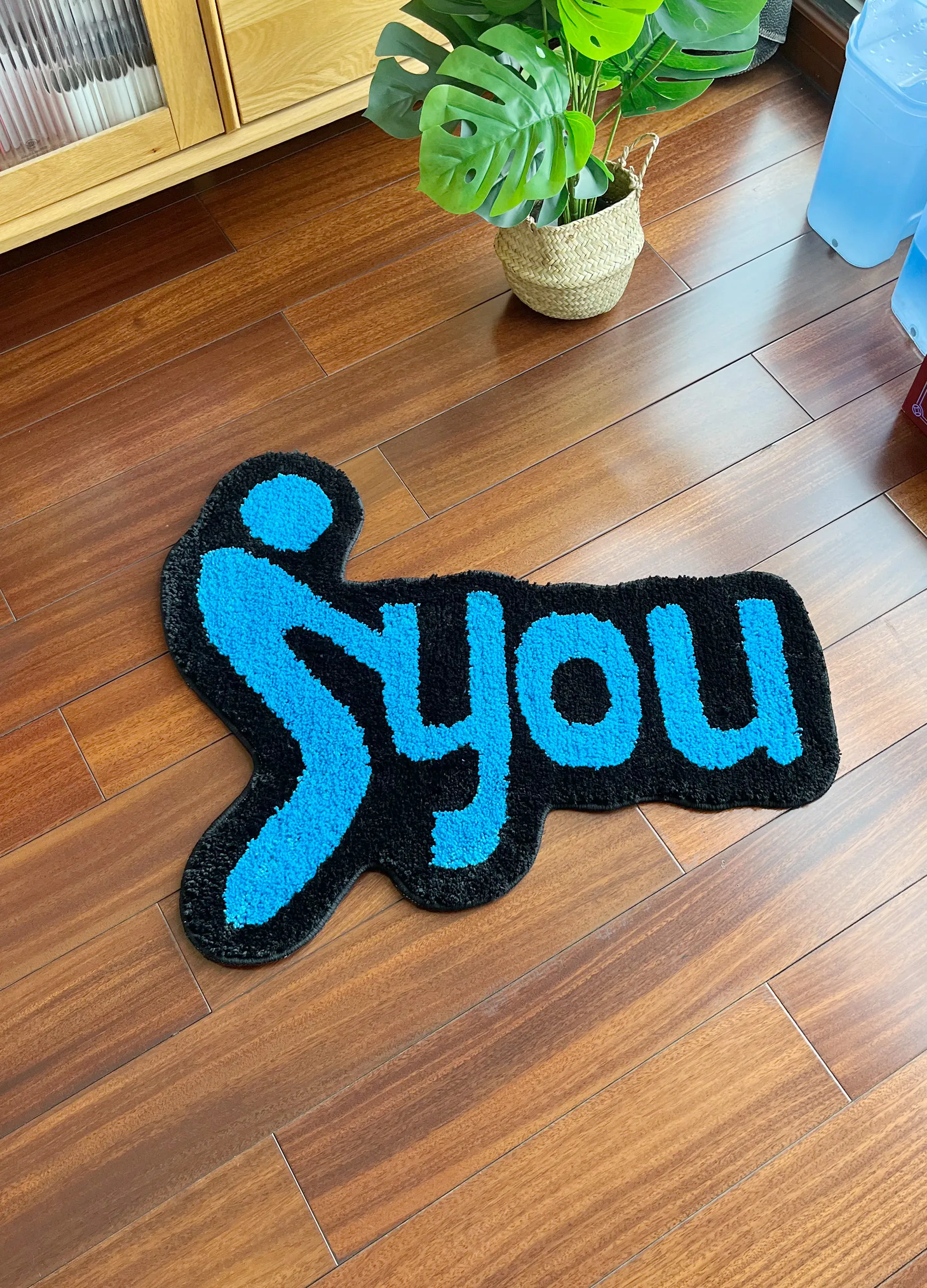 Blue you Irregular Tufting Rug