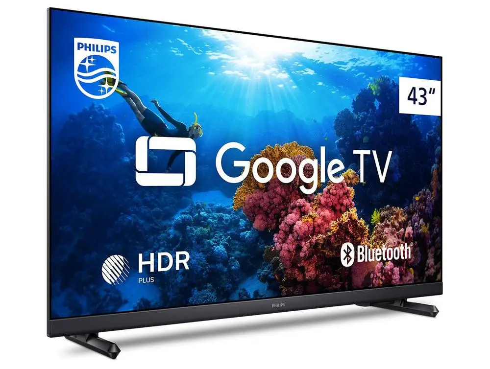 Smart TV 43" Philips Full HD DLED 43PFG6918/78 60Hz Google TV Quad Core Google Assistente 3 HDM 6