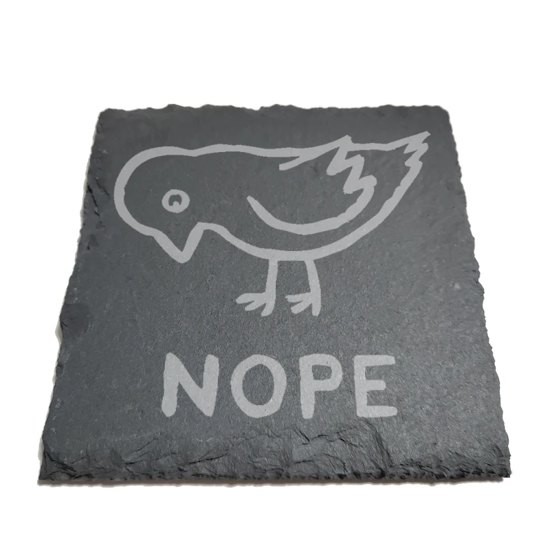 

NOPE Natural Rock Coasters Black Slate for Mug Water Cup Beer Wine Goblet J013
