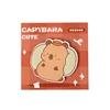 4Pcs/Set Cute Cartoon Capybara Memo Pad 30Sheet/Book Sticky Note Thick Paper Tearable Sticker for Kids School Office Stationery 4
