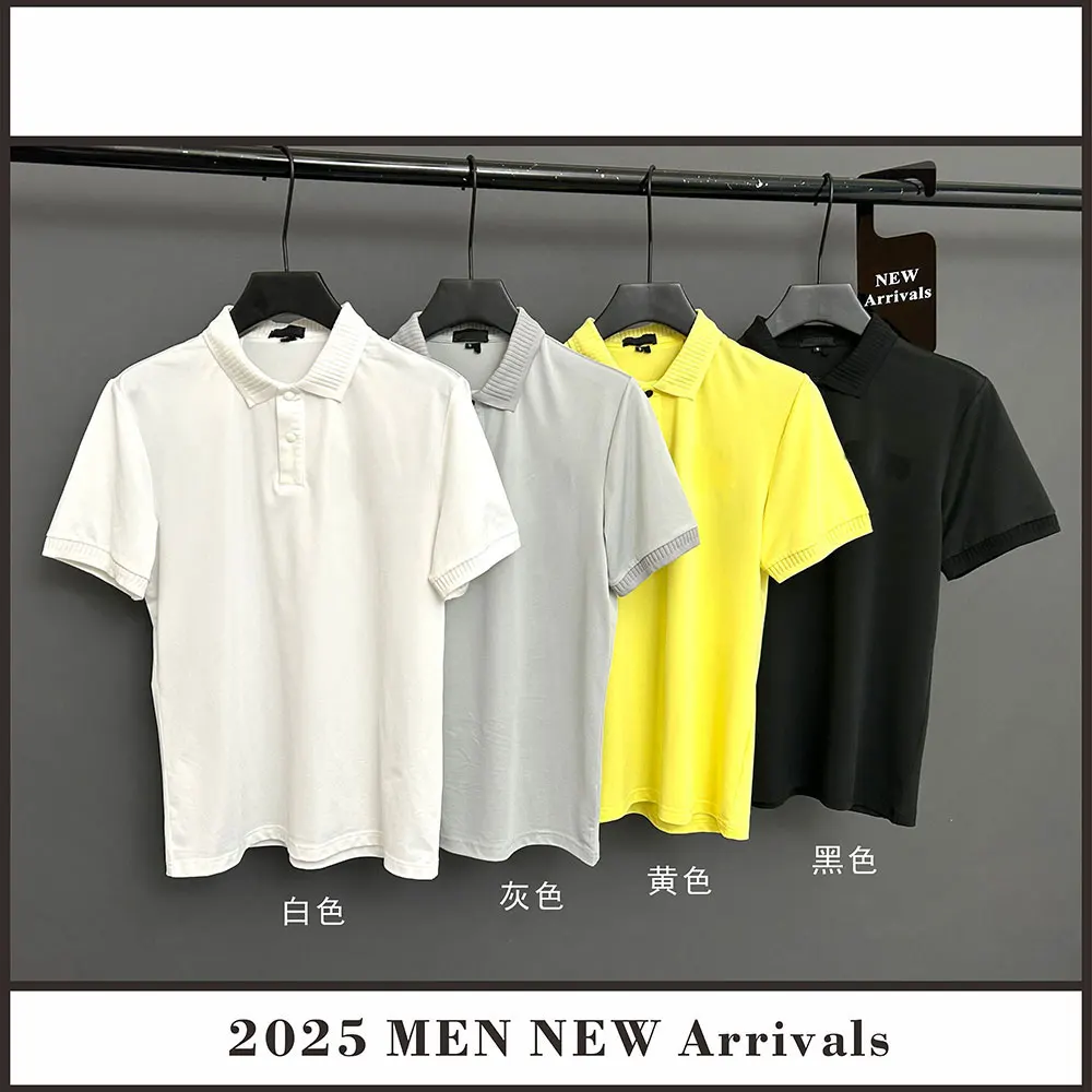 new men's golf T-shirt, golf sports shirt, comfortable fit, breathable and quick drying,