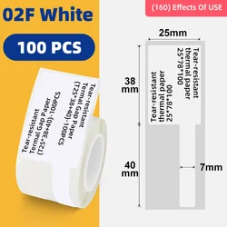 Niimbot Mini Smart Portable Thermal Label Printer - Waterproof Self-Adhesive Cable and Fiber Tags (160-02F white)