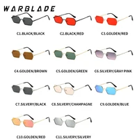 Nouveau petit Punk lunettes de soleil femmes hommes Vintage hexagone métal cadre lunettes de soleil à la mode marque de luxe concepteur lunettes de soleil femme UV400 6