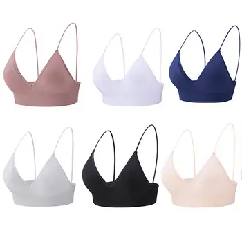 Thin Triangle Cup Boneless Push Up Deep V Bralettes Fitness Yoga Top Women Crop Top Sports Bra 1