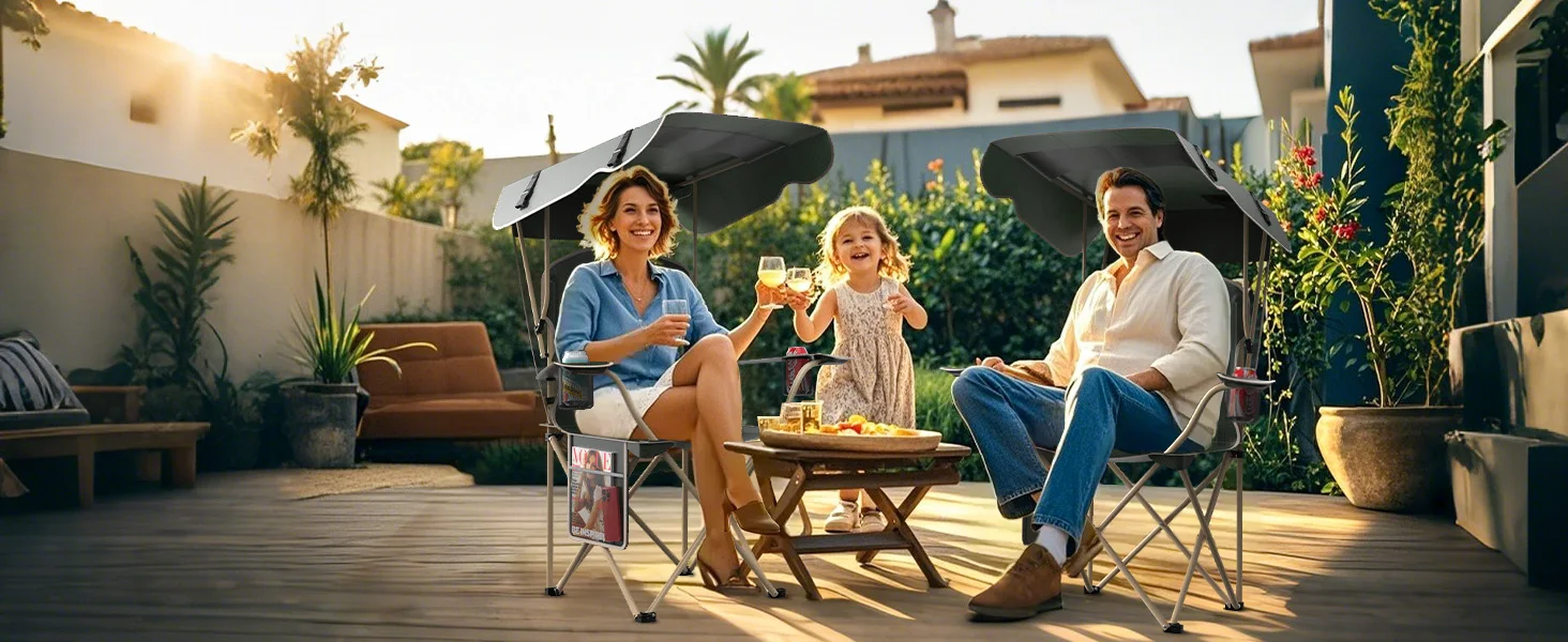 outdoor chair with umbrella,shade chair,camping chairs with canopy,sports chair with canopy