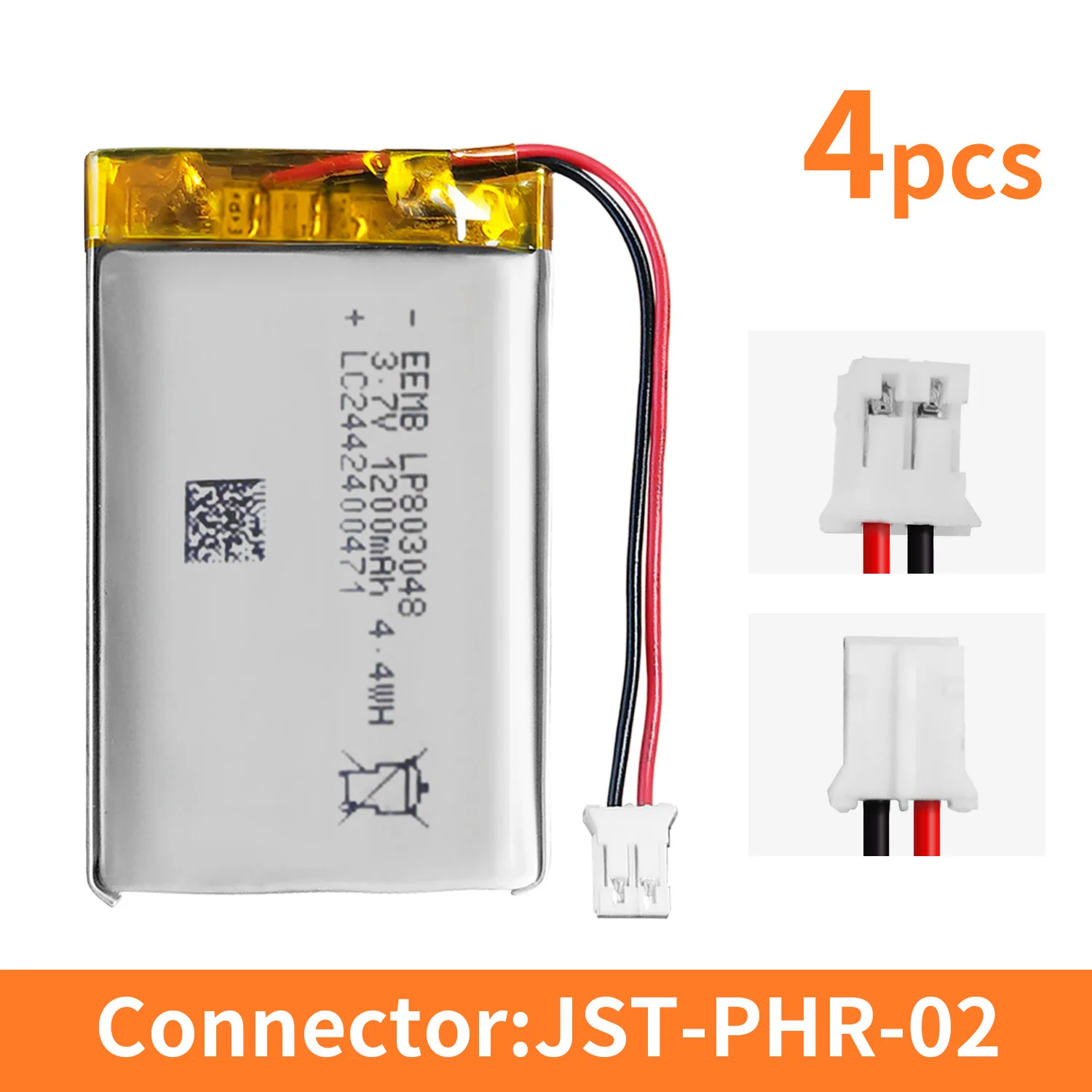 Batteria Lipo Ricaricabile Ai Polimeri Di Litio Da 3,7 V 900 MAh - Foto 8
