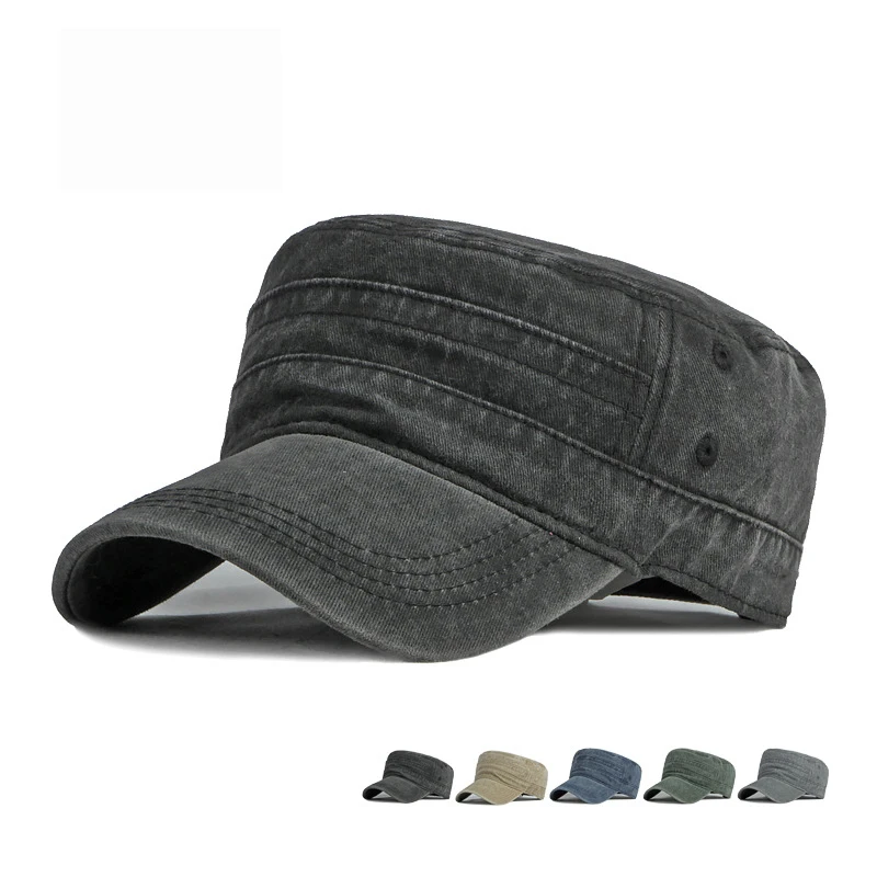 Casquette été pêche armée visière courte homme femme coton lavé soleil