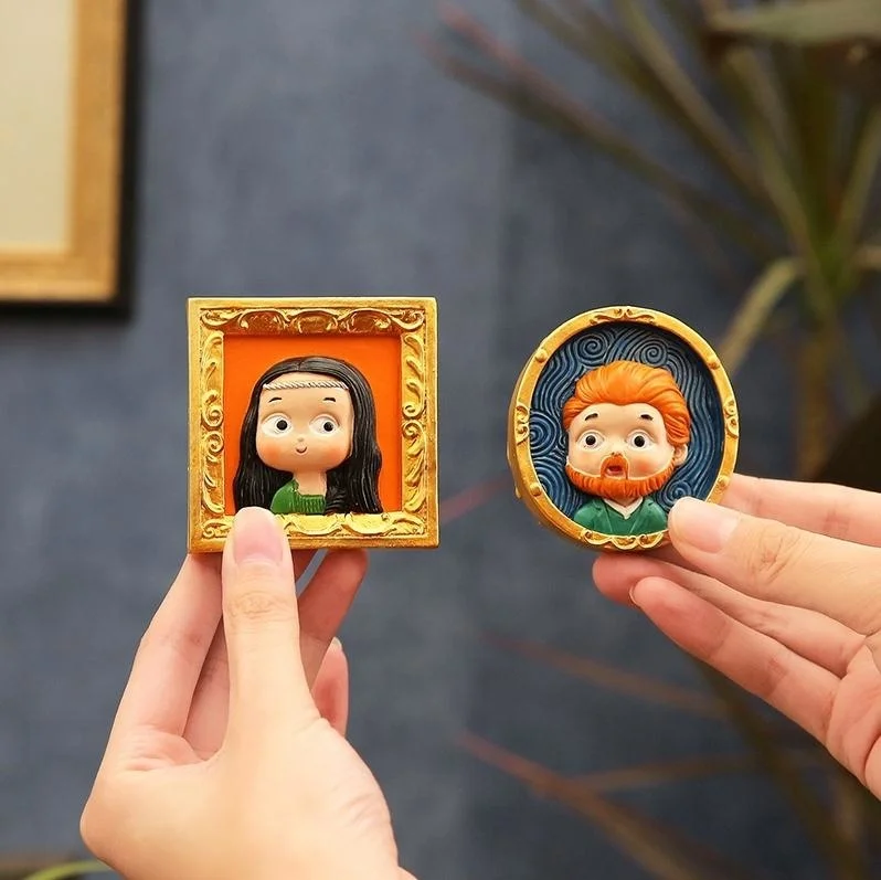 Refrigerator Magnet Famous Painting 3D Resin for Home Decoration magnetic fridge magnets,magnetic sticker,magnetic fridge stickers