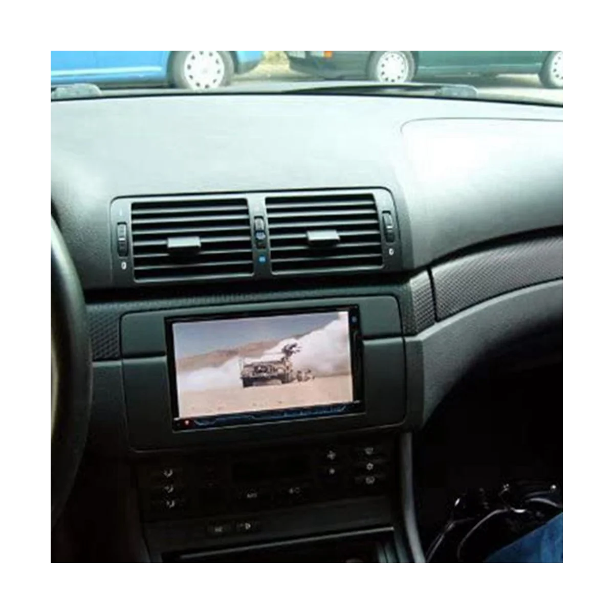 

2Din Audio Panel Modification Panel DVD Navigation Panel Frame Car Fascias Stereo Radio Pane for 98-05 BMW 3-Series E46